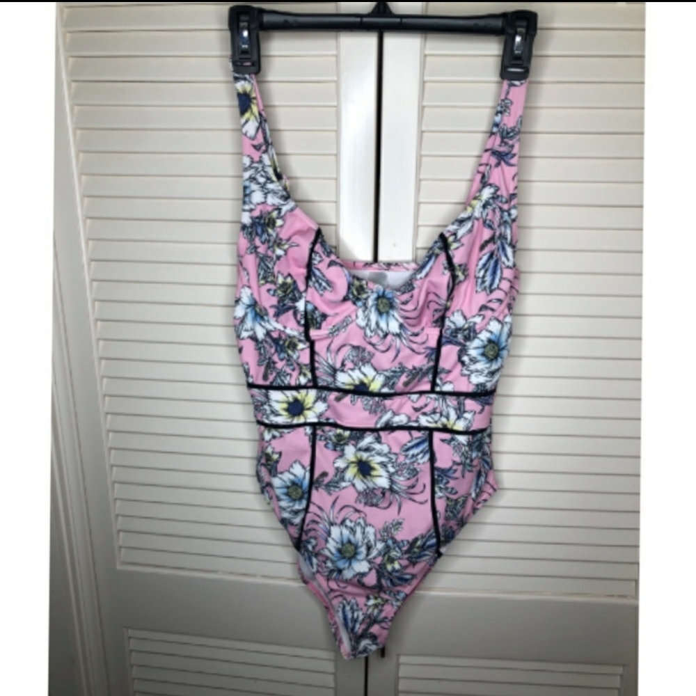 ASOS Floral Print one piece swimsuit